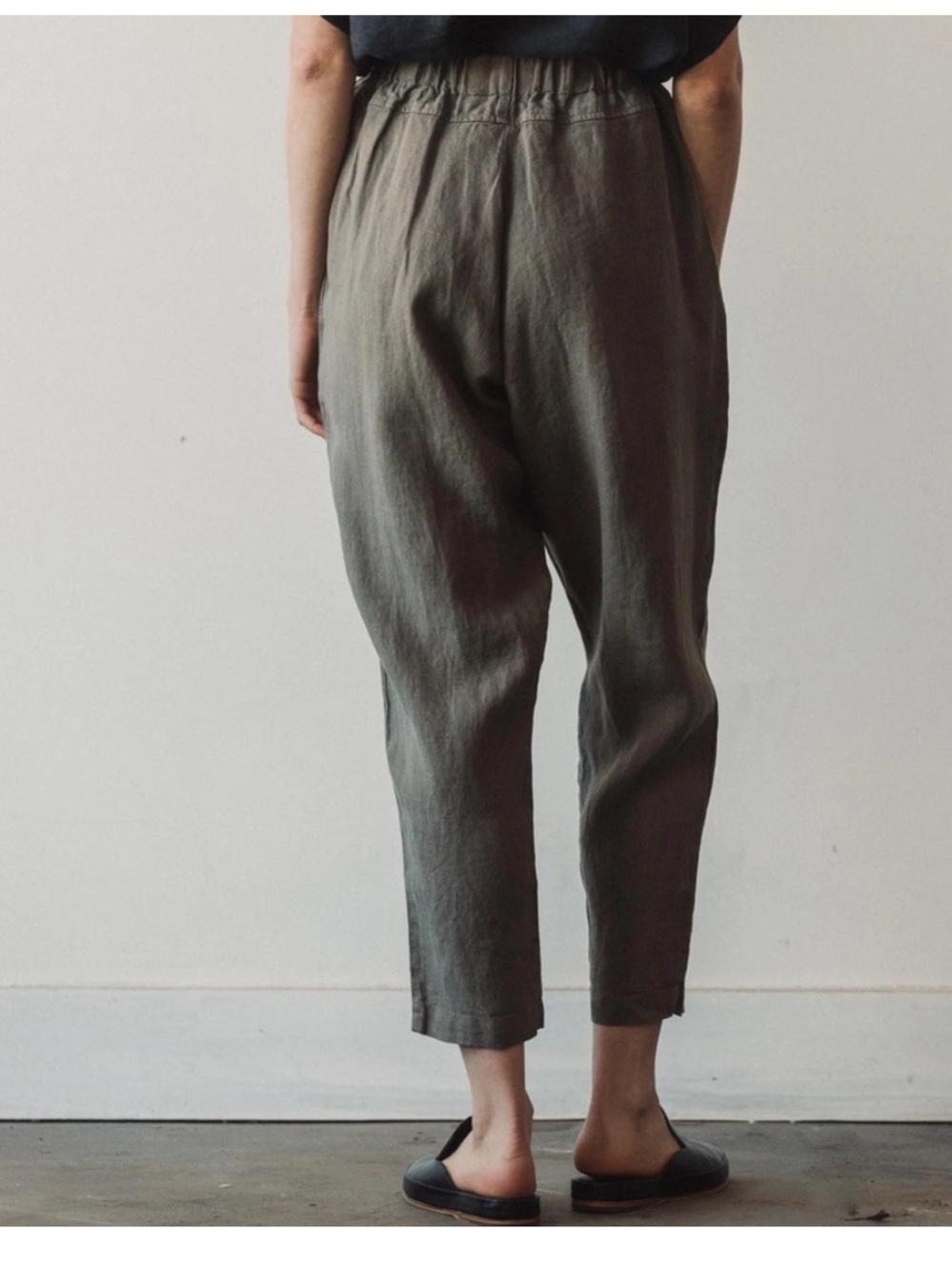 BLACK CRANE Grey Linen Carpenter Pants Size Small - Picture 7 of 9